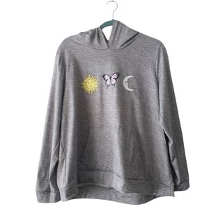 LA+Image Graphic Hooded Sweatshirt 2X Gray